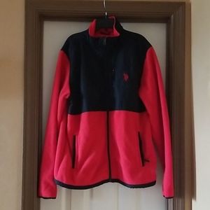 USPA fleece jacket sz Medium EUC, hat